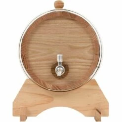 VidaXL Tonneau à Vin Avec Robinet Chêne Massif 6 L -Promos Recuperation Magasin 11603773 4