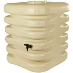 Récupérateur D'eau De Pluie Cubique 1000 L + Kit Raccord Chéneau - Beige - BelliJardin - Beige