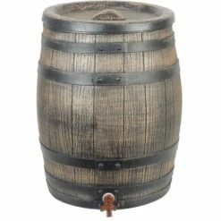 Nature Récupérateur D'eau Avec Aspect De Bois 50 L 38x49,5 Cm Marron - Brun
