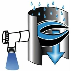 FITTMCSAM Récupérateur D'eau De Pluie Gris Pour Gouttière + Scie Cloche - INTERPLAST -Promos Recuperation Magasin 13095798 3