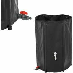 Récupérateur D'eau Réservoir D'eau Inoxydable Et Résistant Aux UV 250 L 60 X 88 Cm [casa.pro] -Promos Recuperation Magasin 16436544 2