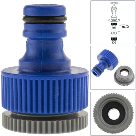 PrimeMatik - Connecteur De Robinet Ø 1/2 "- 3/4" 4 PrimeMatik - Connecteur De Robinet Ø 1/2 "- 3/4" – Image 2