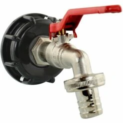 Raccord Robinet En Laiton Chromé Avec Sortie Cannelé Pour Cuve IBC 3/4" - 20x27 - INTERPLAST -Promos Recuperation Magasin 19923037 3