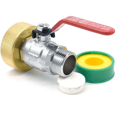 MULTITANKS Raccord S60x6 En Laiton Avec Robinet En Laiton à Boisseau Sphérique Sortie Filetée Male 1'' BSP 26x34 3 MULTITANKS Raccord S60x6 En Laiton Avec Robinet En Laiton à Boisseau Sphérique Sortie Filetée Male 1'' BSP 26x34