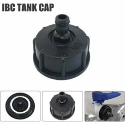 TOOLOFLIFEÂ  1pc Raccord/Bouchon S60x6 Mamelon Raccord Rapide Et Joints Avec Embout Sortie Droite Annelé Pour Cuve 1000 Litres IBC (1/2")