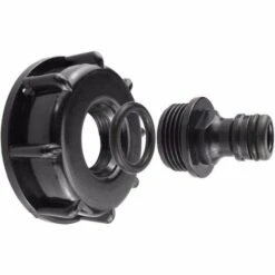 TOOLOFLIFEÂ  1pc Raccord/Bouchon S60x6 Mamelon Raccord Rapide Et Joints Avec Embout Sortie Droite Annelé Pour Cuve 1000 Litres IBC (1/2") -Promos Recuperation Magasin 22796335 3