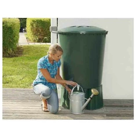 SUINGA Réservoir D'eau De Pluie Rond 300 Litres + Base 6 SUINGA Réservoir D'eau De Pluie Rond 300 Litres + Base – Image 4