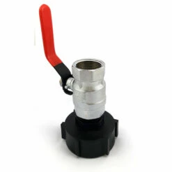 MULTITANKS Raccord S60x6 - Vanne à Boisseau Sphérique En Laiton Chromé Sortie Femelle 1 Pouce - 1'' BSP