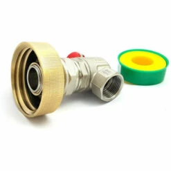 MULTITANKS Raccord S60x6 En Laiton Avec Robinet Laiton En équerre Femelle 3/4 Pouce - 3/4'' BSP -Promos Recuperation Magasin 3427524 3