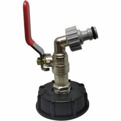 PERLE RARE Robinet Cuve 1000L Robinet Recuperateur Eau De Pluie, Adaptateur De Réservoir D'eau IBC 1/2" Double Robinet Recuperateur Eau De Pluie,Robinet En Laiton Fabriqué En PP Filetage Gros 60 Mm (1pc) -Promos Recuperation Magasin 34739503 3