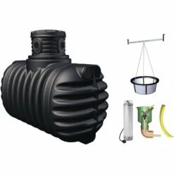 Cuve Récupérateur à Eau à Enterrer 1600 L - 295310 - Graf - Noir