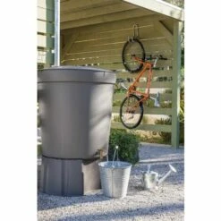 GARANTIA Récupérateur D'eau Aérien GARANTIA Cylindrique Taupe , 300 L -Promos Recuperation Magasin 35173723 5