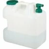 Relaxdays Bidon D’eau Avec Robinet, 25 Litres, Plastique Sans BPA, Couvercle, Poignée, Réservoir, Blanc/vert