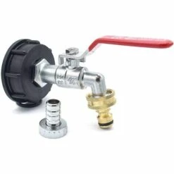 SUNFLOWER Robinet à Boisseau Sphérique,Filetage Male 3/4 Pouce Pas Gaz, Sortie 3/4'', Embout Male Canelé 15mm