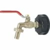 TRIOMPHE 1000L Robinet Recuperateur Eau De Pluie, Adaptateur De Réservoir D'eau 1/2" Double Robinet Recuperateur Eau De Pluie,Robinet En Laiton Fabriqué Filetage Gros 60 Mm (1pc)