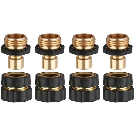 TRIOMPHE Filetage De 3/4 "GHT Fil D'aluminium Tuyau D'aluminium Connecteur Rapide Mâle Et Femelle Valeur De Valeur - NO-Fu Veaks Tuyaux D'eau Remise Rapide, 4 Set, Avec 4 Rondelles Supplémentaires 3 TRIOMPHE Filetage De 3/4 "GHT Fil D'aluminium Tuyau D'aluminium Connecteur Rapide Mâle Et Femelle Valeur De Valeur - NO-Fu Veaks Tuyaux D'eau Remise Rapide, 4 Set, Avec 4 Rondelles Supplémentaires