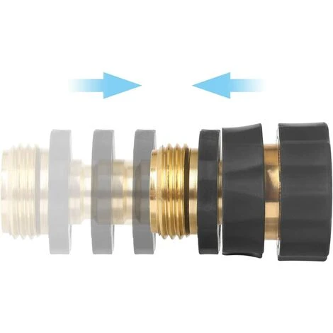 TRIOMPHE Filetage De 3/4 "GHT Fil D'aluminium Tuyau D'aluminium Connecteur Rapide Mâle Et Femelle Valeur De Valeur - NO-Fu Veaks Tuyaux D'eau Remise Rapide, 4 Set, Avec 4 Rondelles Supplémentaires 5 TRIOMPHE Filetage De 3/4 "GHT Fil D'aluminium Tuyau D'aluminium Connecteur Rapide Mâle Et Femelle Valeur De Valeur - NO-Fu Veaks Tuyaux D'eau Remise Rapide, 4 Set, Avec 4 Rondelles Supplémentaires – Image 3