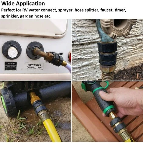 TRIOMPHE Filetage De 3/4 "GHT Fil D'aluminium Tuyau D'aluminium Connecteur Rapide Mâle Et Femelle Valeur De Valeur - NO-Fu Veaks Tuyaux D'eau Remise Rapide, 4 Set, Avec 4 Rondelles Supplémentaires 6 TRIOMPHE Filetage De 3/4 "GHT Fil D'aluminium Tuyau D'aluminium Connecteur Rapide Mâle Et Femelle Valeur De Valeur - NO-Fu Veaks Tuyaux D'eau Remise Rapide, 4 Set, Avec 4 Rondelles Supplémentaires – Image 4