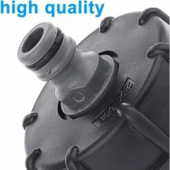 ECHOO Adaptateur De Tuyau De Petit Mamelon 4 Points, Accessoires D'adaptateur De Tonne Chimique Pour Baril IBC, Adaptateur De Sortie IBC 1/2 "1Pièce (Plastique, Noir) -Promos Recuperation Magasin 37995295 3