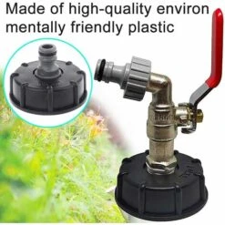 ECHOO Adaptateur De Tuyau De Petit Mamelon 4 Points, Accessoires D'adaptateur De Tonne Chimique Pour Baril IBC, Adaptateur De Sortie IBC 1/2 "1Pièce (Plastique, Noir) -Promos Recuperation Magasin 37995295 4