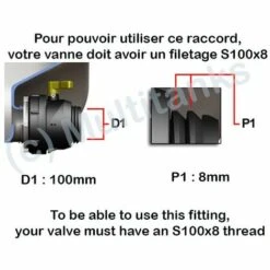 MULTITANKS Raccord S100x8 - Embout Cannelé 16mm 5 MULTITANKS Raccord S100x8 - Embout Cannelé 16mm -Promos Recuperation Magasin 3906830 2