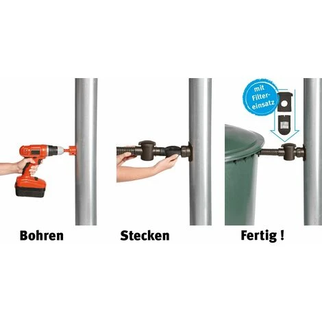 GRAF OTTO Garantia Collecteur D'eau De Pluie Filtre Descente De Gouttire 70Ð100 Mm, Toit Jusqu'ˆ 80 M, Eau De Pluie 6 GRAF OTTO Garantia Collecteur D'eau De Pluie Filtre Descente De Gouttire 70Ð100 Mm, Toit Jusqu'ˆ 80 M, Eau De Pluie – Image 4