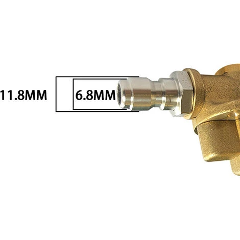 GUAZHUNIFR Connecteur De Nettoyeur Haute Pression, Pointes De Nettoyeur Haute Pression Fixation De Nettoyeur De Gouttière 1/4 Pouce Déconnexion Rapide Adaptateur De Tuyau Haute Pression En Laiton à 180 4 GUAZHUNIFR Connecteur De Nettoyeur Haute Pression, Pointes De Nettoyeur Haute Pression Fixation De Nettoyeur De Gouttière 1/4 Pouce Déconnexion Rapide Adaptateur De Tuyau Haute Pression En Laiton à 180 – Image 2