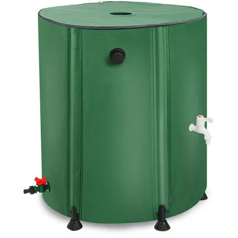 TODECO Récupérateur Eau De Pluie Pliable 225L, Collecteur Tonneau Eau De Pluie Gouttiere, Recuperateur Eau Avec Robinet, Filtre, Soupape De Décharge, 6X Tiges De Support, Couvercle, Cuve Eau Jardin - Vert 3 TODECO Récupérateur Eau De Pluie Pliable 225L, Collecteur Tonneau Eau De Pluie Gouttiere, Recuperateur Eau Avec Robinet, Filtre, Soupape De Décharge, 6X Tiges De Support, Couvercle, Cuve Eau Jardin - Vert