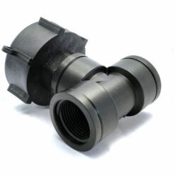 MULTITANKS Raccord S60x6 En Polypropylène - Double Sortie Femelle 1'' BSP Pour IBC 1000 Litres - 1''