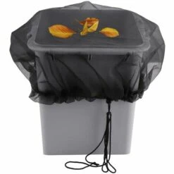 Housse De Protection En Maille Pour Tonneaux De Pluie Avec Cordon De Serrage, Filet De Protection Contre Les Moustiques Pour L'extérieur De Jardin, Seaux De Pluie, Tonneaux De Feuilles 95CM Fontainebleau Noir -Promos Recuperation Magasin 47743027 3
