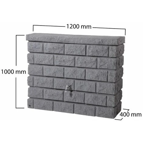 GRAF® Graf Cuve Décorative MUR ROCKY - 400L - Gris Granite 6 GRAF® Graf Cuve Décorative MUR ROCKY - 400L - Gris Granite – Image 4