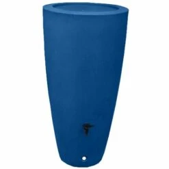PLAST'UP ROTOMOULAGE POT CONIQUE RECUPERATEUR EAU DE PLUIE AERIEN R&C 200L-Bleu-121cm