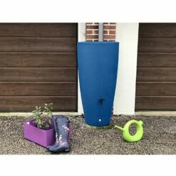 PLAST'UP ROTOMOULAGE POT CONIQUE RECUPERATEUR EAU DE PLUIE AERIEN R&C 200L-Bleu-121cm -Promos Recuperation Magasin 54428804 3