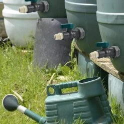 LITZEE Connecteur Réservoirs D'eau En PVC Robinet Baril De Pluie En PVC 3/4 Pouce Avec Raccord De Cloison Et Adaptateur De Tuyau -Promos Recuperation Magasin 54682576 2