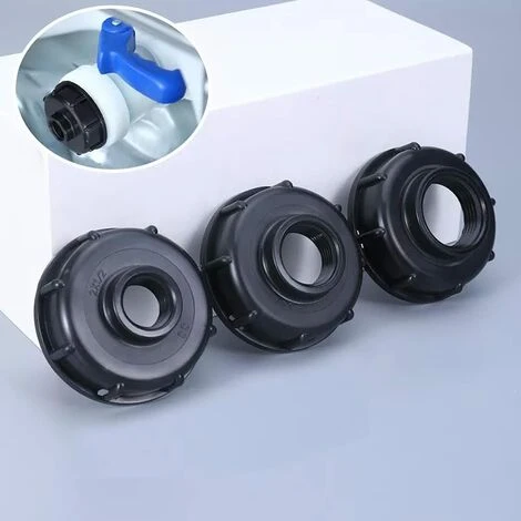 TINOR 3 Pièces IBC Adaptateur De Réservoir De Vidange Plastique Eau Réservoir Couvercle Adaptateur En S60x6 IBC Adaptateurs Raccords Filetages Épais Robinets 1/2 3/4 1 Pouce Noir 5 TINOR 3 Pièces IBC Adaptateur De Réservoir De Vidange Plastique Eau Réservoir Couvercle Adaptateur En S60x6 IBC Adaptateurs Raccords Filetages Épais Robinets 1/2 3/4 1 Pouce Noir – Image 3