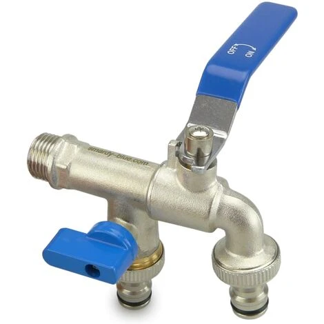 TINOR Robinet Haut De Gamme Avec Double Sortie, Robinet De Soutirage 1/2" X3/4" X3/4" – Résistant à La Rouille Et Au Gel Avec 2 Raccordements Tuyaux Pour Jardin, Machine à Laver Ou Citernes. 5 TINOR Robinet Haut De Gamme Avec Double Sortie, Robinet De Soutirage 1/2" X3/4" X3/4" – Résistant à La Rouille Et Au Gel Avec 2 Raccordements Tuyaux Pour Jardin, Machine à Laver Ou Citernes. – Image 3