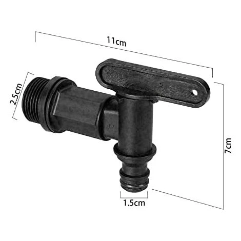 Robinet Cuve 1000l Plastique,Adaptateur De Boîte De Rangement D'eau IBC,Adaptateur Robinet Tuyau Arrosage,pour Recuperateur Eau De Pluie, Réservoir De Carburant (Plastique)-Macaron 4 Robinet Cuve 1000l Plastique,Adaptateur De Boîte De Rangement D'eau IBC,Adaptateur Robinet Tuyau Arrosage,pour Recuperateur Eau De Pluie, Réservoir De Carburant (Plastique)-Macaron – Image 2