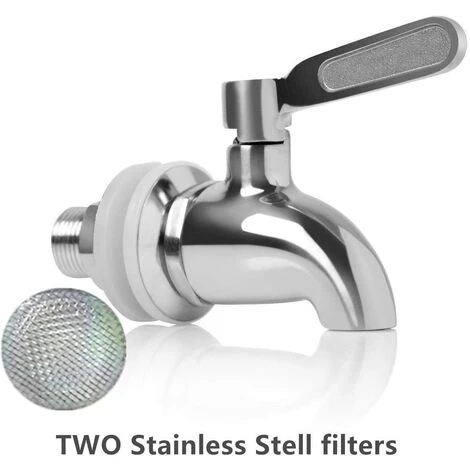 BARES Remplacement De Robinet De Distributeur De Boissons,Robinet De Tonneau Du Vin Et De La Bière Ou De Boisson En Acier Inoxydable, Inusable,16mm Robinet De Rechange Pour Distributeur 4 BARES Remplacement De Robinet De Distributeur De Boissons,Robinet De Tonneau Du Vin Et De La Bière Ou De Boisson En Acier Inoxydable, Inusable,16mm Robinet De Rechange Pour Distributeur – Image 2