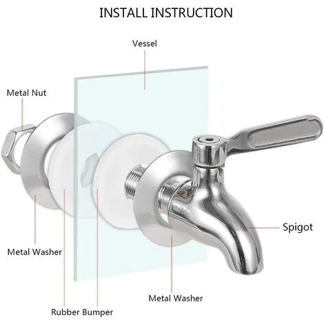 BARES Remplacement De Robinet De Distributeur De Boissons,Robinet De Tonneau Du Vin Et De La Bière Ou De Boisson En Acier Inoxydable, Inusable,16mm Robinet De Rechange Pour Distributeur 7 BARES Remplacement De Robinet De Distributeur De Boissons,Robinet De Tonneau Du Vin Et De La Bière Ou De Boisson En Acier Inoxydable, Inusable,16mm Robinet De Rechange Pour Distributeur – Image 5