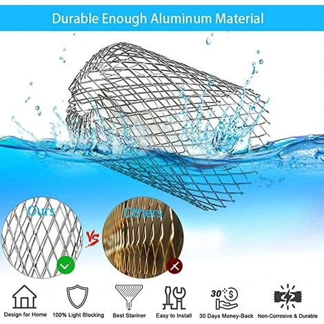GUAZHUNIFR 4 Filtres De Gouttière En Aluminium Flexible Diamètre 8cm Grille Grillage Stop Feuille Crapaudine Crépine Pare Feuille Cache Gouttière Pour Protéger Gouttière Contre Les Feuilles Toiture.Gu.B/bon 4 GUAZHUNIFR 4 Filtres De Gouttière En Aluminium Flexible Diamètre 8cm Grille Grillage Stop Feuille Crapaudine Crépine Pare Feuille Cache Gouttière Pour Protéger Gouttière Contre Les Feuilles Toiture.Gu.B/bon – Image 2