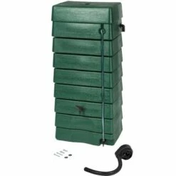 NATURE Récupérateur D'eau Tonneau Forme Murale 320 Litres - Vert