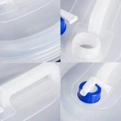 BEARSU 5L 10L 15L Réservoirs Eau Pliables Avec Robinet, Bidon D'eau Pliable Plastique, Sans BPA, Pour Camping, Randonnée, L'Escalade, Vacances (10L) -Promos Recuperation Magasin 57685356 4