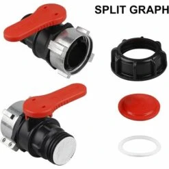 FLYME Adaptateur Réservoir IBC, Vanne Cuve Vanne Pour Cuve IBC, Adaptateur IBC Pour Réservoir, Robinet Cuve IBC DN50 (75 Mm) 9 FLYME Adaptateur Réservoir IBC, Vanne Cuve Vanne Pour Cuve IBC, Adaptateur IBC Pour Réservoir, Robinet Cuve IBC DN50 (75 Mm) -Promos Recuperation Magasin 58038959 3