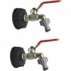 AOUGO Robinet De Réservoir 1000L S60X6 Connecteur De Robinet IBC Avec Connecteur De Tuyau 1/2", Adaptateur De Réservoir De Vidange, Pour Robinet De Jardin, Pour Adaptateur De Réservoir (2 Pièces) -Promos Recuperation Magasin 58573623 1