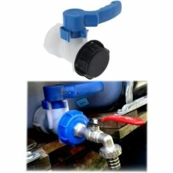 AOUGO Vanne Papillon De Rechange Pour Cuve IBC Jusqu'à 1000 L Ou Citerne, Avec Adaptateur Pour Bride DN50 (75 Mm, Polypropylène) -Promos Recuperation Magasin 58573634 4