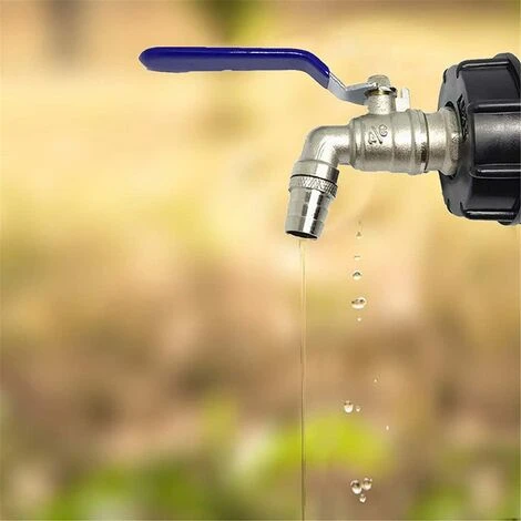 AOUGO Robinet De Réservoir 1000L, Robinet Pour Collecteur D'eau De Pluie IBC, Adaptateur De Réservoir, Adaptateur De Réservoir De Vidange, Robinet En Laiton En PP Filetage Grossier 60 Mm (bleu 3/4") 6 AOUGO Robinet De Réservoir 1000L, Robinet Pour Collecteur D'eau De Pluie IBC, Adaptateur De Réservoir, Adaptateur De Réservoir De Vidange, Robinet En Laiton En PP Filetage Grossier 60 Mm (bleu 3/4") – Image 4