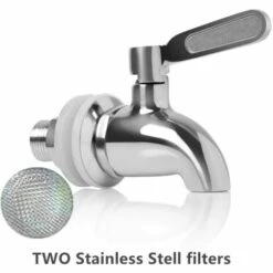 FLYME Remplacement De Robinet De Distributeur De Boissons,Robinet De Tonneau Du Vin Et De La Bière Ou De Boisson En Acier Inoxydable, Inusable,16mm Robinet De Rechange Pour Distributeur -Promos Recuperation Magasin 58772571 3