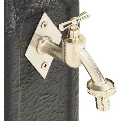 INLIFE Réservoir De Jardin Avec Robinet Anthracite Aspect De Pierre - Anthracite 7 INLIFE Réservoir De Jardin Avec Robinet Anthracite Aspect De Pierre - Anthracite – Image 5