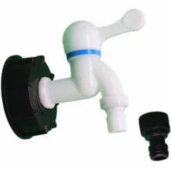 FR-LIFE Adaptateur De Réservoir IBC S60x6 Vanne Robinet Robinet En Plastique Connecteur De Tuyau Tonne Baril Raccord Adaptateur Pour Récupérateurs Eau De Pluie Raccord Sortie Raccord, BR-Vie(3/4 Pouce） -Promos Recuperation Magasin 59314974 2