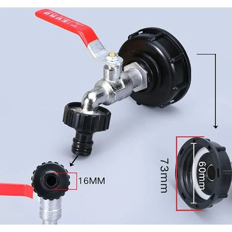 Cisea Robinet De Réservoir, Adaptateur De Robinet De Jardin, Connecteur De Robinet, Robinet De Jardin Pour La Collecte Des Eaux De Pluie (adaptateur En Plastique 3/4") 6 Cisea Robinet De Réservoir, Adaptateur De Robinet De Jardin, Connecteur De Robinet, Robinet De Jardin Pour La Collecte Des Eaux De Pluie (adaptateur En Plastique 3/4") – Image 4